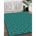 thumbnail image 2 of Ahgly Company Indoor Rectangle Patterned Medium Teal Green Area Rugs, 7' x 10', 2 of 6