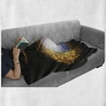 thumbnail image 6 of Galaxy Soft Flannel Fleece Blanket, Nebula Cloud with Cosmic Rays Galactic Sparks Exploring Celestial Bodies Space Art, Cozy Plush for Indoor and Outdoor Use, 70" x 90", Orange Black, by Ambesonne, 6 of 6