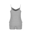 thumbnail image 6 of JSKUMAR Women's 2 Piece Sets Knit Strap Tank Top Shorts Casual Pajama Set Soft Comfortable Lounge Trendy Suit (Gray,XL), 6 of 8