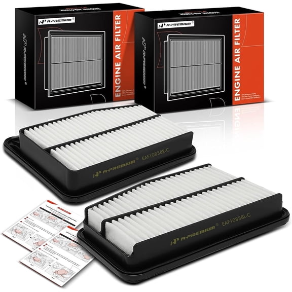 A-Premium 2-PC Engine Air Filter Compatible with Kia Stinger 2018-2023 & Genesis G70 2019-2023, 3.3L, Replace# 28113J5300