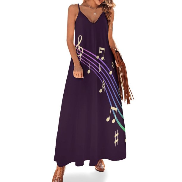 Nuevo vestido musical sin mangas, ropa de verano para mujer, atuendo de festival, vestidos de verano para mujer 2024