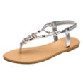 thumbnail image 2 of Sandalias planas con diamantes de imitación para mujer Sandalias con clip para mujer Wmkox8yii  nm1889, 2 of 6
