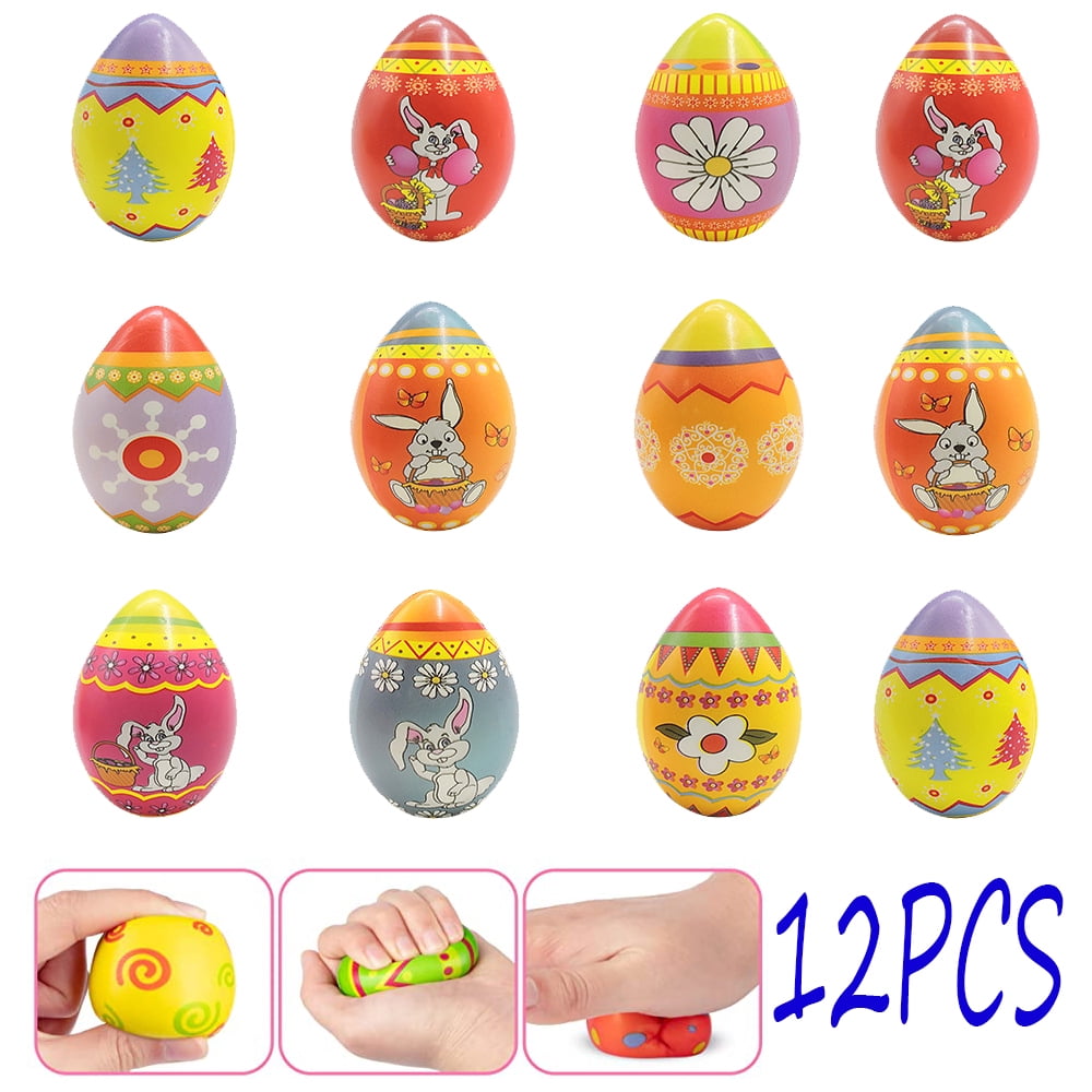 Autrucker Easter Eggs Plastic Easter Eggs Assorted Prints And Colors For Easter Huntbasket 4298