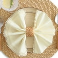 thumbnail image 4 of Solino Home Ivory Cloth Napkins Set of 4 - Decorative Cotton Linen Dinner Napkins 20 x 20 Inch for Spring, Easter, Mothers Day - Maddie Machine Washable, 4 of 5