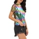 thumbnail image 4 of INSPIRAR CHIC Blusas Metálicas Texturizadas de Manga Corta Brillantes para Fiesta L Coloridas, 4 of 7