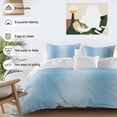 thumbnail image 3 of 3 Piece Blue Ombre Duvet Cover Set Queen Size, Microfiber Comforter/Quilt Cover with Corner Ties and 2 Pillowcases, Modern Abstract Art Farmhouse Gradient All Season Soft Bedding with Zipper Closure, 3 of 8
