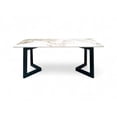 thumbnail image 2 of Mesa de Centro con Tapa Tipo Mármol y Patas Geométricas Negras – Bossa Sofia, 2 of 4