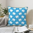 thumbnail image 6 of Fotbe Cute Polar Bear Pattern Velvet Decorative Throw Pillow Covers with Elegant Piping, Soft Plush Cushion Cover for Sofa, Bed, Car, Office-20"x20", 6 of 8