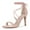 Light Pink, variant on BLISSFUL STEP Women's Lace Up Ankle Wrap Open Toe Stiletto High Heel Sandals Black 5