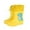 Yellow, variant on Girls Rain Boots With Adorable Bunny Dinosaur Design Removable Liner Soft Sole for Daily Wear In Spring Summer Fall Seasons