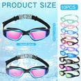 thumbnail image 2 of 10 Pack Swim Goggles Bulk for Kids adult Pool Goggles Anti Fog Silicone No Leak Swimming Glasses for Men Women Youth, 2 of 12