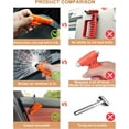 thumbnail image 4 of 4 PCS Window Breaker Seatbelt Cutter, Window Breaker, Car Window Breaker Tool, 3-in-1 Glass Breaker Seatbelt Cutter and Rescue Whistle, 4 of 4