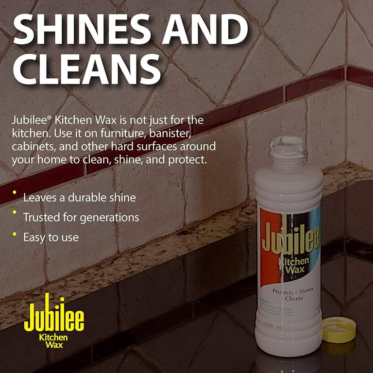 Jubilee Kitchen Wax (2-Pack) - Liquid Furniture Polish/For Clean &  Shiny Surfaces/Easy To Use/Removes Greasy Stains/Use on Your Countertop  Sink Table Chair Tile & More Surface 