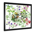thumbnail image 2 of Designart 'Tropical Birds Sitting On Blooming Tree' Traditional Framed Art Print, 2 of 4