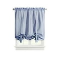 thumbnail image 5 of Thermalogic Ticking Stripe Pole Top Curtain Tie-up Window Dressing 40 x 63 in Navy, 5 of 7