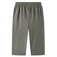 thumbnail image 3 of Cheytotty Mens Sweat Capris Pants, Drawstring Elastic Waist, Pocket Casual Fashion Dark Gray 4XL, 3 of 4