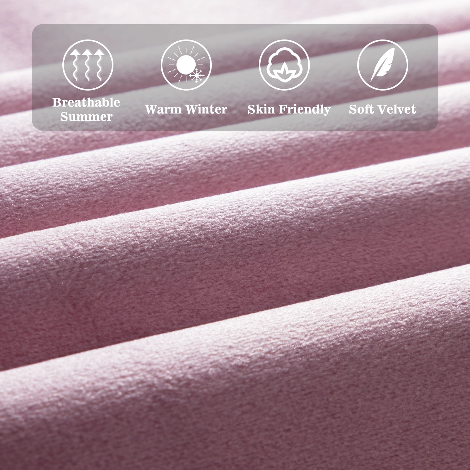 Allewie Queen Size Velvet Upholstered Bed Frame with Vertical Channel Tufted Headboard, Pink