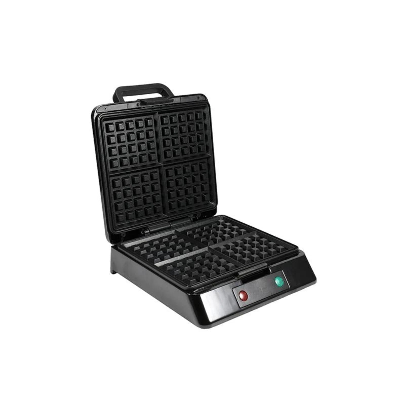 Family Breakfast Easy-to-clean Non-stick Pan,Heavy-duty 1300W Electric Belgian Waffle Maker,2-4 Square Stainless Steel Waffle Maker, Save Space Storage