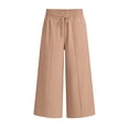 thumbnail image 3 of QASIEATN Women's Casual Fashion Sweatpants Solid Color High Waisted Wide Leg Casual Pants for Women, 3 of 3