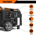 thumbnail image 4 of GENMAX 120v/240v 6000W Open Frame Portable Inverter Generator, High Speed Engine with Electric Start Gas Powered, Ultra Lightweight for Backup Home Use & Job SiteEPA Compliant (GM6000XiE), 4 of 8