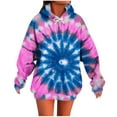 thumbnail image 2 of Royisotas Oversized Hoodies for Women Plus Size Fall Tie Dye Hooded Sweatshirts Casual Drawstring Long Sleeve Pullover with Pockets, 2 of 5