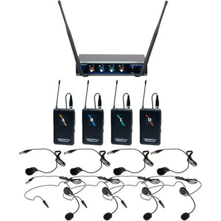 B1 UHF Hybrid Wireless Headset & Lapel Microphone System