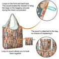 thumbnail image 4 of 5 Pack Foldable Shopping Bag,Multicolor Christmas Icon Pattern Reusable Grocery Bags with Pockets,Large Reusable Tote Bags with Handles Waterproof & Lightweight, 4 of 6