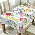 thumbnail image 4 of GZHJMY Herb Wild Flower Tablecloth, Rectangle Waterproof Washable Polyester Table Cover for Picnic Dinner Holiday Party Decor, 54 x 72 Inch, 4 of 7