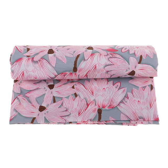 Tela de japonesa para tapicería de vestuario vintage floral de loto de retazos Blue Lotus 1 metro perfecl Estampado de tela de algodón