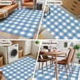 thumbnail image 6 of 3x5 Washable Area Rug, Sky Blue Plaid Non-Slip Rectangle Rug for Living Room Bedroom, Sky Blue Gradient Indoor Low Pile Floor Mat for Home Decor, 6 of 9