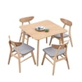 thumbnail image 2 of 35.43 Inch Dining Table, Square Kitchen Dining Table for 4 Persons , Wooden Table for Living Room, Apartment, Restaurant, Oak, 2 of 6