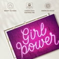 thumbnail image 6 of Elephant Stock Girl Power Neon Sign Wall Art - Horizontal Canvas Wall Art - Living Room Wall Decor - Inspirational And Typography Canvas - Pink And Purple Decor - 30" x 20", 6 of 8