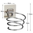 thumbnail image 6 of Wovilon Hooks Hangers Holders Wall Mounted Hair Dryer Holder Bathroom Shelf Hairdryer Rack Bracket Gracious, 6 of 7