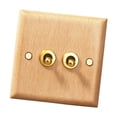 thumbnail image 2 of Luzkey Wood Lighting Switch Plate Decorative Wall Plate Professional High Performance Utility Home Decor Outlet Panel for Cafe House Two Levers, 2 of 8