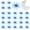 Blue, variant on Bombrooster 25-Pack Single Color Sea Urchin Bass Lures, Glitter PET Soft Baits for Drop Shot, Wacky Rig, Ned Rig, Sizes 1.5 / 2.75 / 3.5