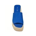 thumbnail image 4 of Women's Wedge Sandal Espadrille Platform Slip On Open Toe Wedge Heel Sandals, 4 of 5