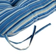 thumbnail image 4 of Greendale Home Fashions Tufted Outdoor 20'' x 20'' Seat Cushion, Sapphire Stripe, 4 of 9