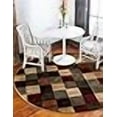 thumbnail image 3 of Unique Loom Barista Géométrique Carrés Zone Tapis 4' x 4' Ronde Multi/Beige, 3 of 4
