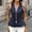 01 Dark Blue, variant on YueHuiYing Womens Crochet Tops Tie Front Sleeveless Sweater Vest Knit Tops Summer Cardigan Hollow Out Beach Cover Up