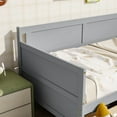 thumbnail image 5 of UHOMEPRO Daybed with Storage Drawers, Twin Bed Frame with Storage, Solid Wood Twin Bed Frame Sofa Bed for Living Room Guest Room Bedroom Furniture, No Box Spring Needed, Gray, 5 of 13