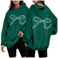 thumbnail image 2 of Chandail à Capuche pour Femmes, Manches Longues, Motif Sportswear, Mode 2025, Décontracté, 2 of 6