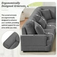 thumbnail image 5 of Harper & Bright Designs U-Shaped Sectional Sofa Corduroy Fabric, Oversized Couch with Chaise Lounge for Living Room, 129", Dark Gray, 5 of 17