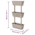 thumbnail image 4 of vidaXL Jardinière de Jardin 3 Pcs 100 cm Taupe, 4 of 4