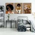 thumbnail image 2 of African American Woman Canvas Wall Art Black Women Relax And Enjoy The Time Abstract Boho Fashion Poster Home Decor For Living Room Bedroom Bathroom Unframed, 2 of 6