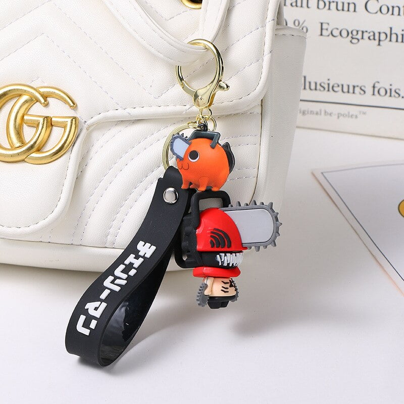 Anime Chainsaw Man Keychain Cartoon Figure Denji Pochita Metal Keyrings for  Backpack Accessories Ornament Car Key Pendant