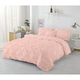 thumbnail image 4 of Kotton Culture 600TC 1Pc Pinch Pleated Duvet Cover Only 100% Egyptian Cotton (Peach, Super Oversized King), 4 of 4