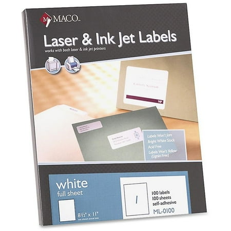 Maco Tag & Label All-Purpose Labels, 100/Box