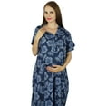 thumbnail image 4 of Bimba Maternity Hospital Kaftan Nursing Night Gown, Front Buttons- Baby Shower, 4 of 7