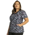 thumbnail image 4 of Cherokee Infinity Scrubs Top For Women Mock Wrap CK608, XS, Wild For Tie Dye, 4 of 5