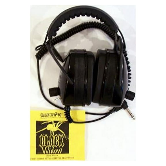 DetectorPro Black Widow Headphones for Metal Detecting